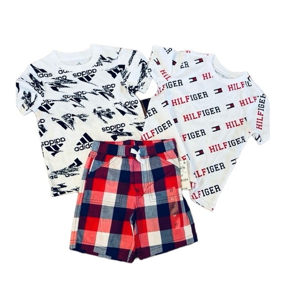 NWT Boys 3T BUNDLE 3pc Tommy Hilfiger Adidas & First Impressions - Picture 1 of 14
